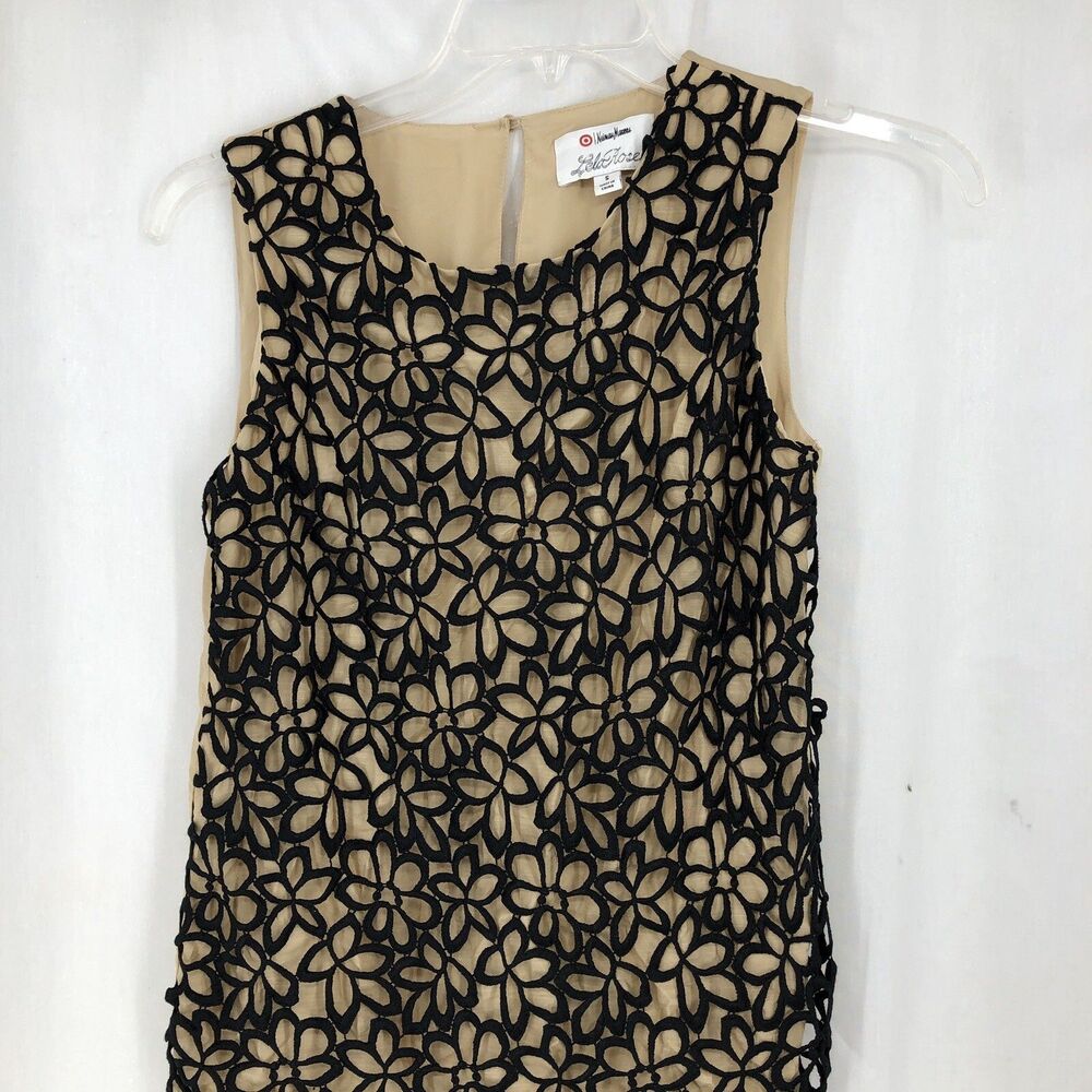 Lela Rose Neiman Marcus Target Guipure Lace Silk Blend Sleeveless Blouse Small
